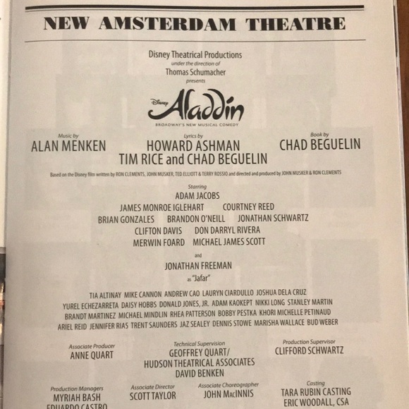 Aladdin PRIDE PLAYBILL - Picture 2 of 6